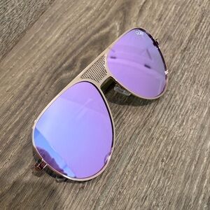 Quay Purple Aviator Sunglasses